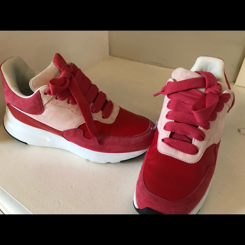 Alexander McQueen Pink Sneakers! Like new!
